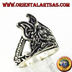 Silver ring kneeling fairy