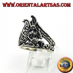 Anello in argento fata inginocchiata