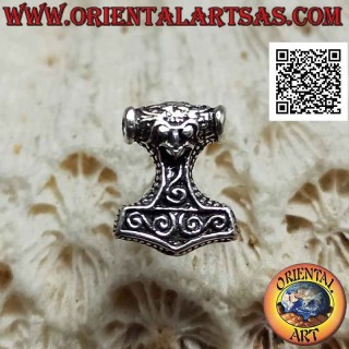 Mini orecchino in argento, il martello di Thor (grande)