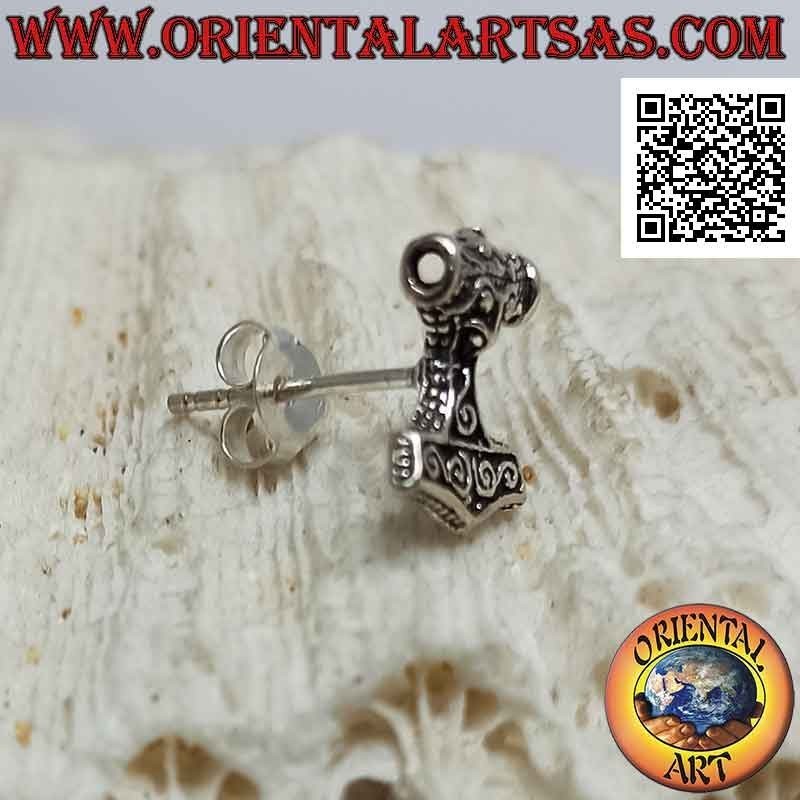 Mini pendiente de plata, martillo de Thor (grande)
