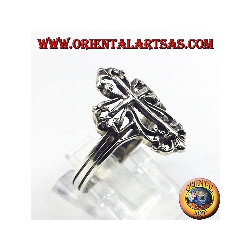 silver ring with cross