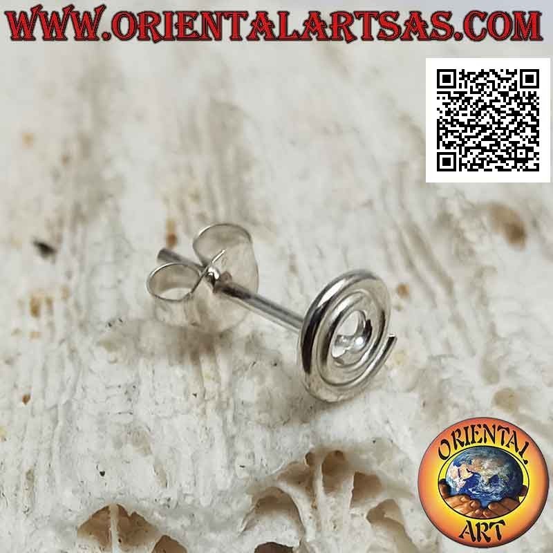 Mini orecchino in argento, la spirale classica