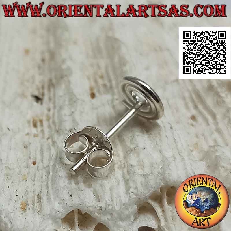 Mini Silberohrring, die klassische Spirale