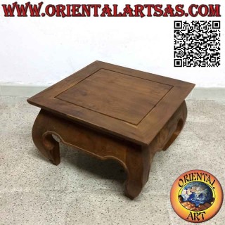 Tavolino da salotto in stile oppio (opium) in legno massiccio di teak (50*50)