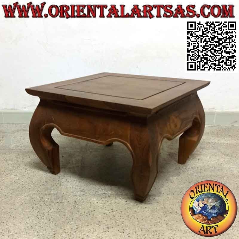 Table basse de style Opium (opium) en bois de teck massif (50*50)
