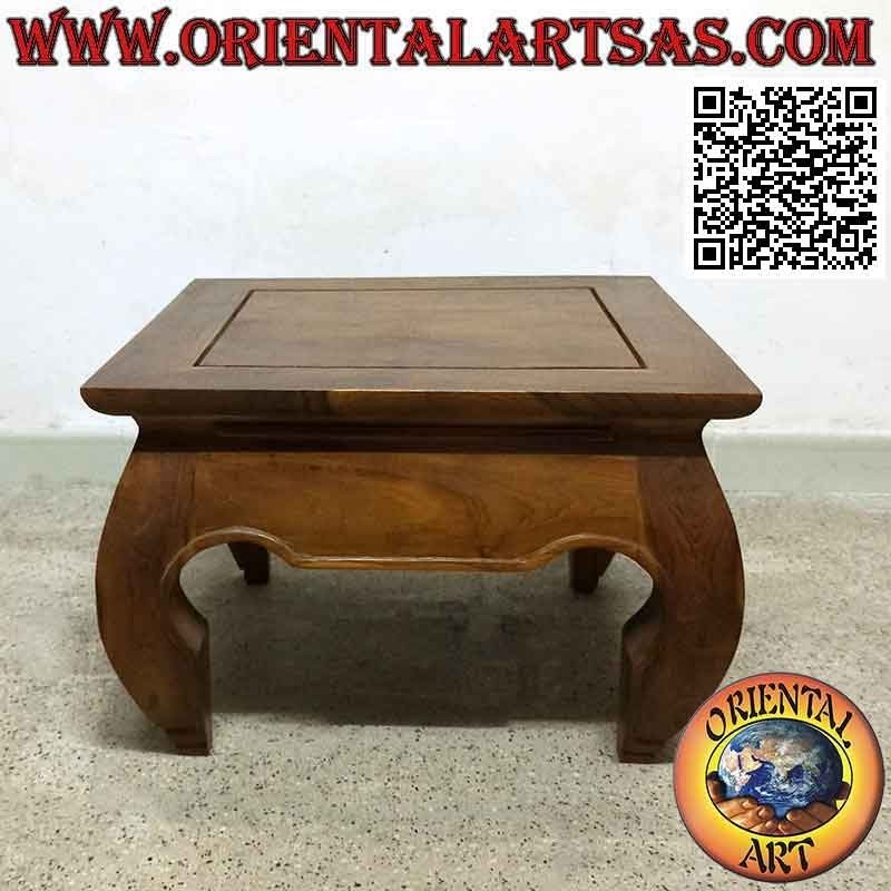 Opium (opium) style coffee table in solid teak wood (50 * 50)