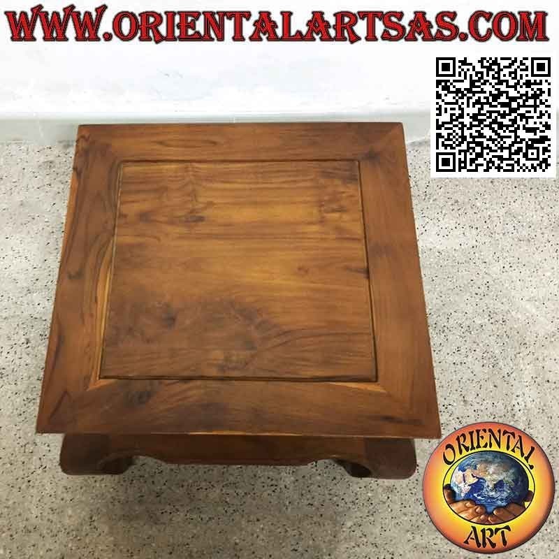 Table basse de style Opium (opium) en bois de teck massif (50*50)