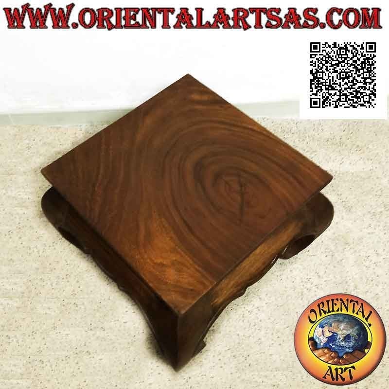 Mesa de centro tailandesa de estilo opio (opio) en madera maciza de suar (50 * 50)