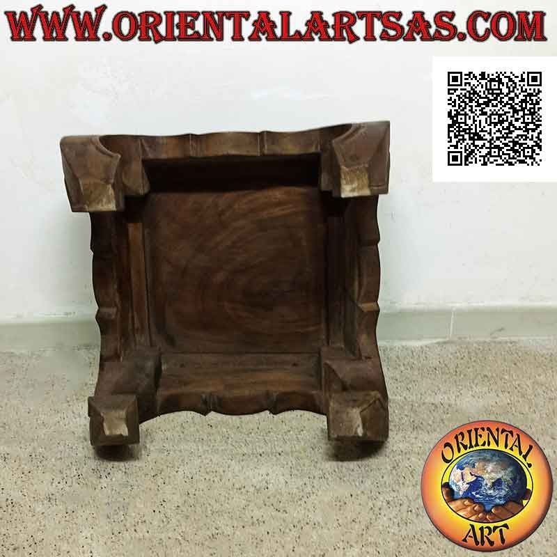 Mesa de centro tailandesa de estilo opio (opio) en madera maciza de suar (50 * 50)