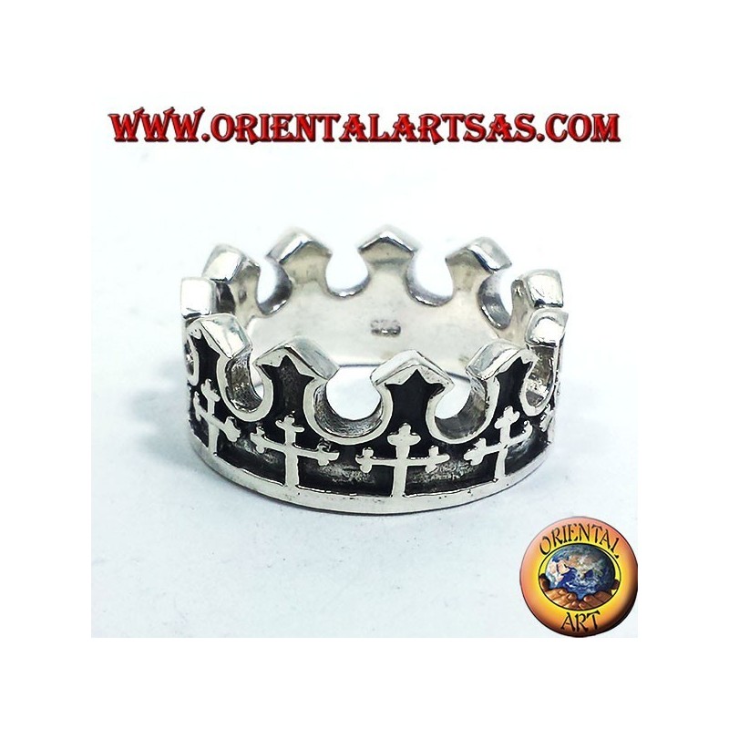 Anello in argento corona del Re