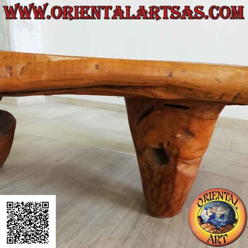 Large rectangular living room table in natural teak root (56h x 160x105)