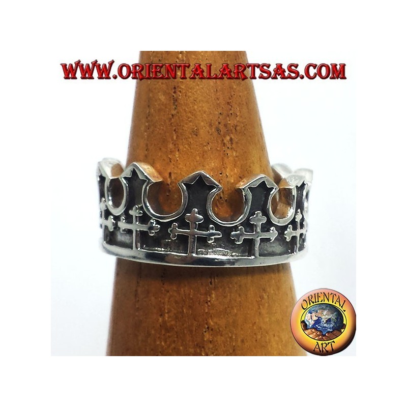 Anillo de plata de la corona de rey