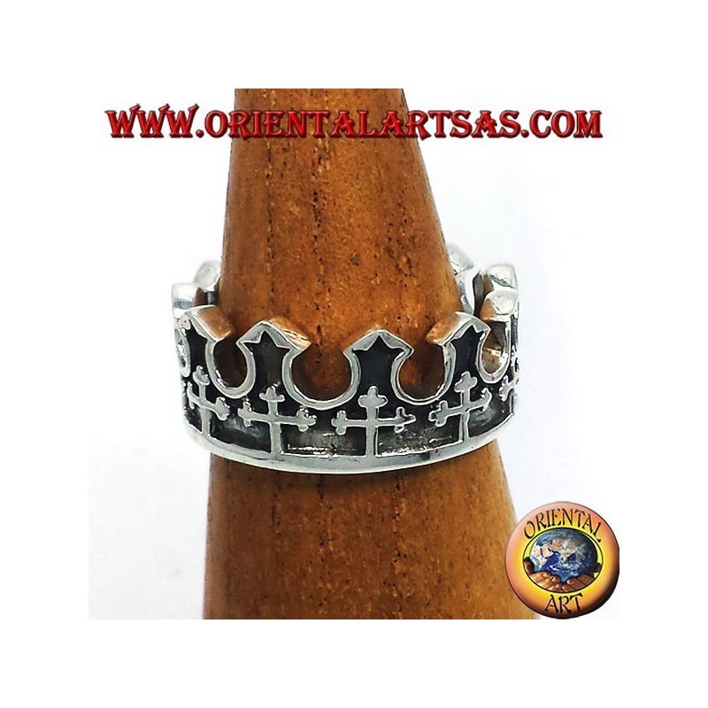 Anello in argento corona del Re