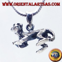 pendentif en argent, le singe en trois dimensions