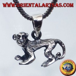 pendentif en argent, le singe en trois dimensions