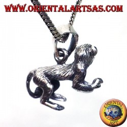 Silber Anhänger, dreidimensionale Affe