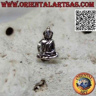 Silberner Mini-Ohrring "Bhumisparsha Mudra - Subduing the Demon Mara"