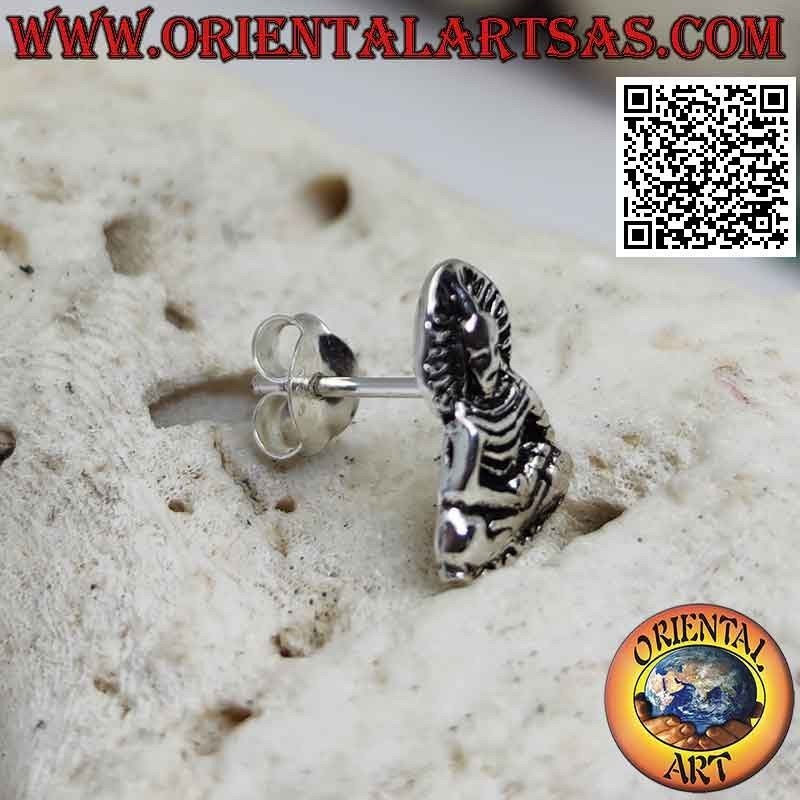 Mini boucle d'oreille en argent, "Dhyana Mudra - symbole de méditation et de sagesse" grand