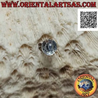 Mini boucle d'oreille en argent, la boule de cristal Swarovski facettée (6 mm)