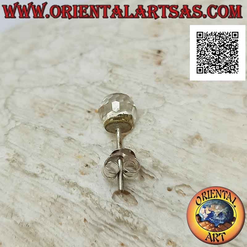 Mini pendiente en plata, la bola de cristal Swarovski facetada (6 mm)