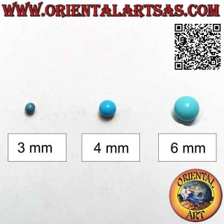 Mini orecchino in argento, la pallina turchese