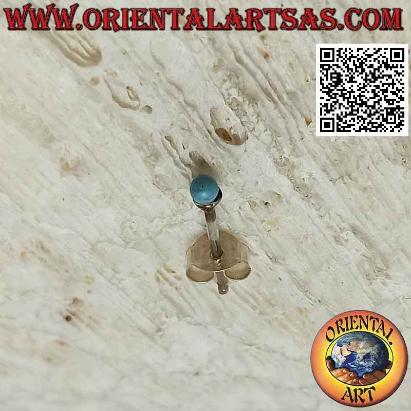 Mini-Ohrring in Silber, die Türkiskugel