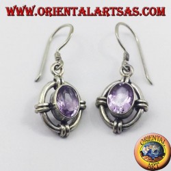 Ohrringe mit Onyx runden jawi, 925 Silber