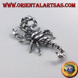 pendentif en argent, scorpion mobile en trois dimensions