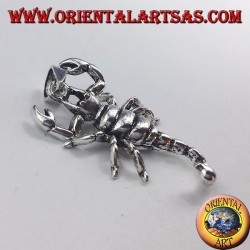 Ciondolo in argento, scorpione mobile tridimensionale