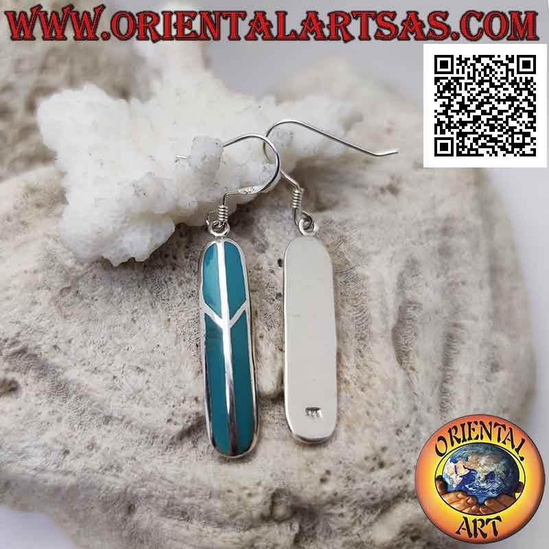Silber Ohrringe mit Türkis Symbol des Friedens