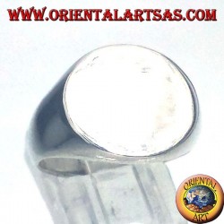 chevalier ring round silver, 15mm. "OR"