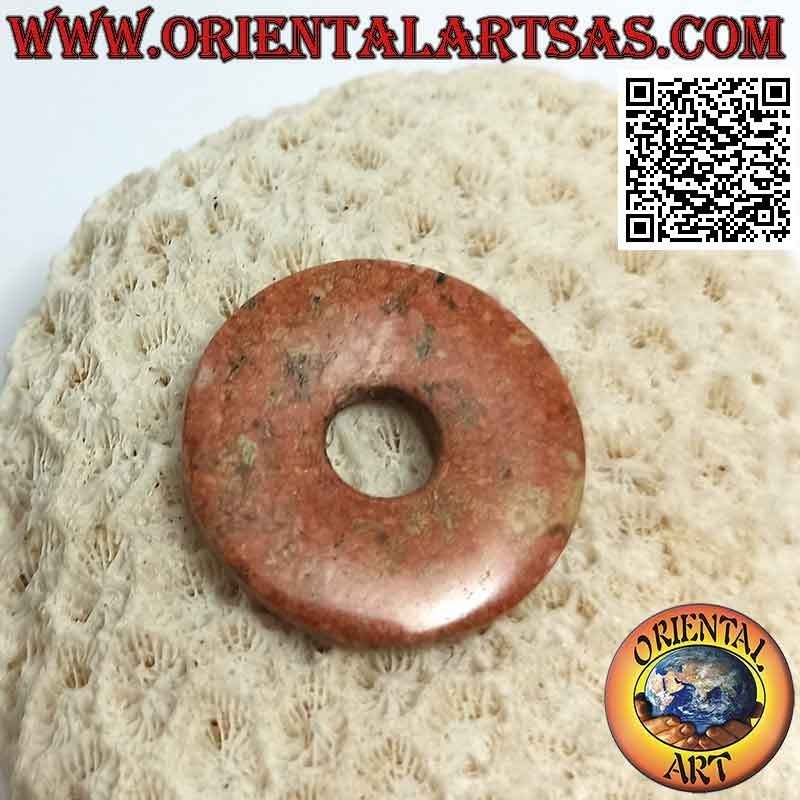 Scheiben-/Donut-Anhänger aus 30mm Unakit. Ø (Kabel inklusive) B