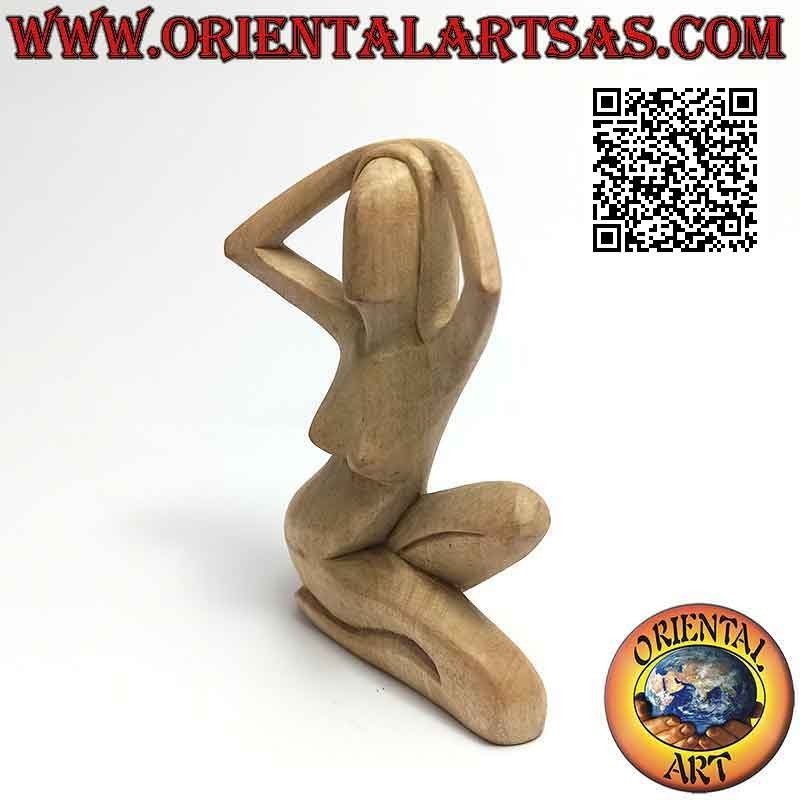 Abstrakte Skulptur "Die posierende Frau" aus Suarholz, 10 cm (B)