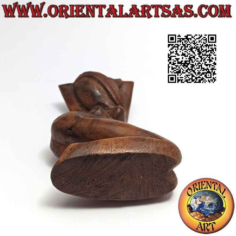 Scultura "la donna in posa" in stile abstract in legno di suar, 10 cm (A)