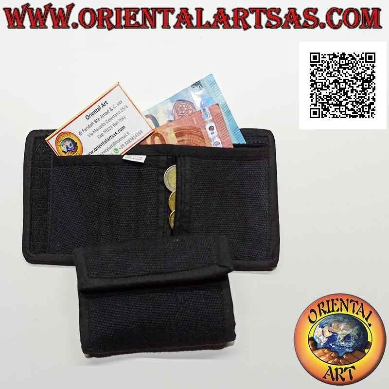 Cartera nepalí (4 bolsillos con 2 cremalleras) "decoración floral con 5 espejos" en 100% algodón (7)