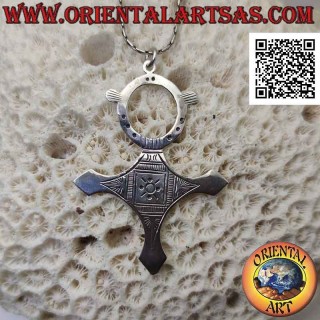 Pendentif en argent, croix touareg d'Agadez