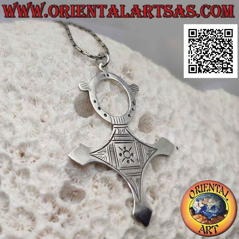 Colgante de plata, cruz Agadez Tuareg