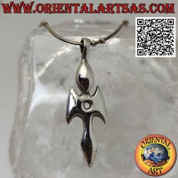 Silver pendant, dagger...