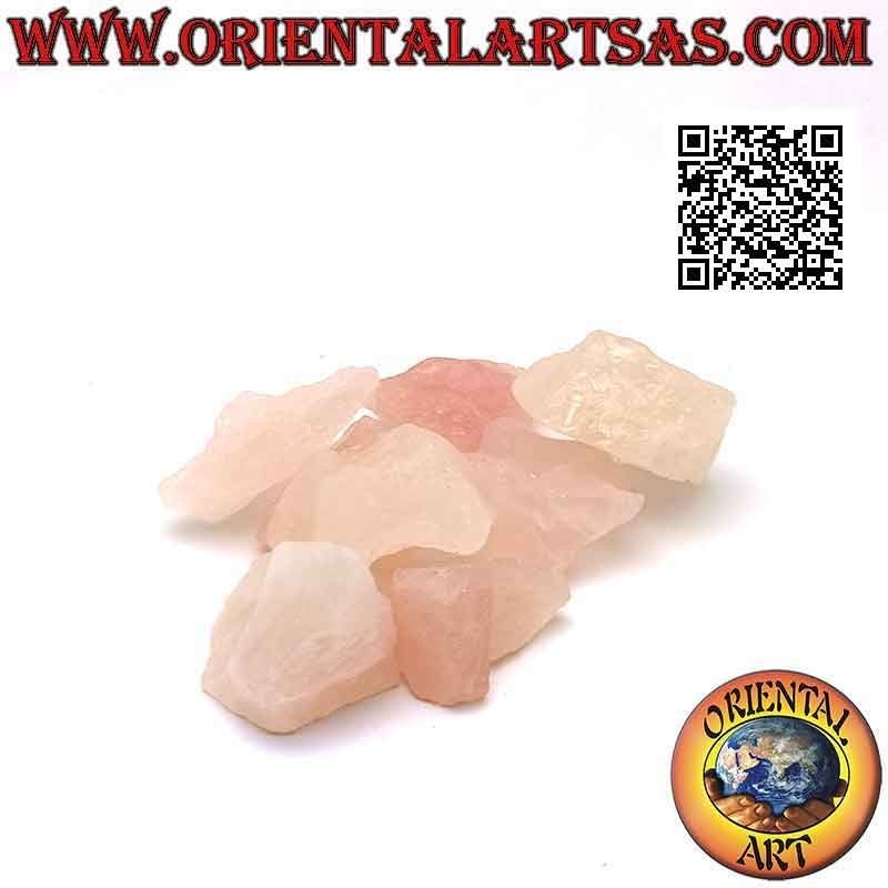 Cuarzo rosa crudo (15 g → 30 g)