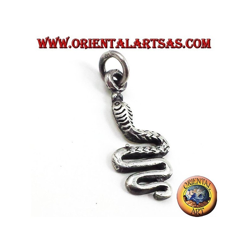 Snake pendant in silver