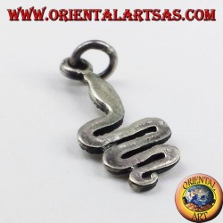 Pendentif serpent en argent
