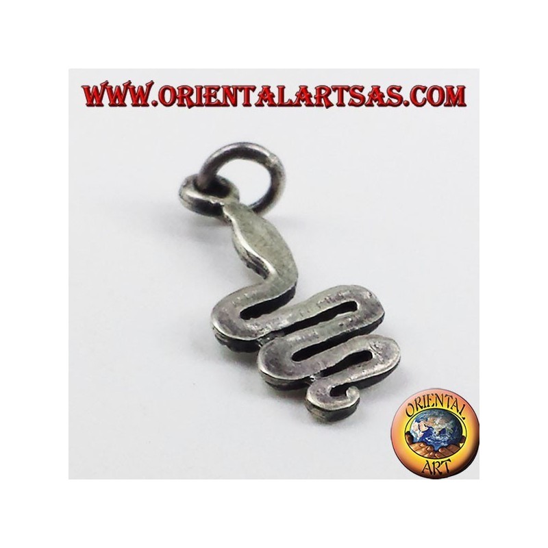pendiente de la serpiente en plata