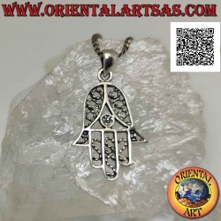 Silver pendant, hand of...