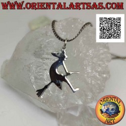 Smooth silver pendant, the...