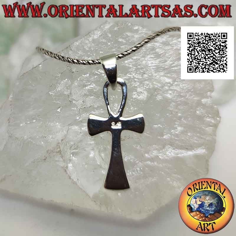 Silver pendant, Egyptian cross ankh (key of life) smooth and with increasing terminations