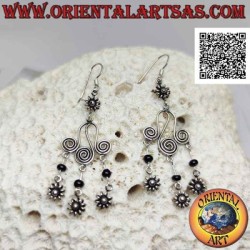 Orecchini Lunghi Donna In Argento 925 Con Ornamento Orientale | Unique Gems, 38mm, Ipoallergenici