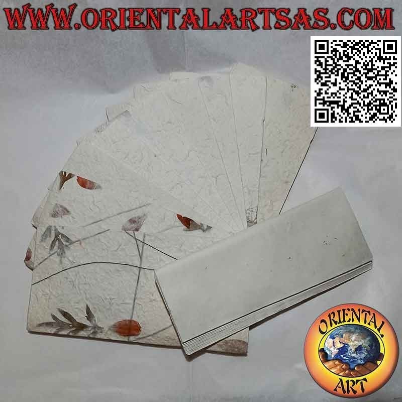 Briefumschläge mit Reispapierblättern und Blütenblättern, 10 Stück