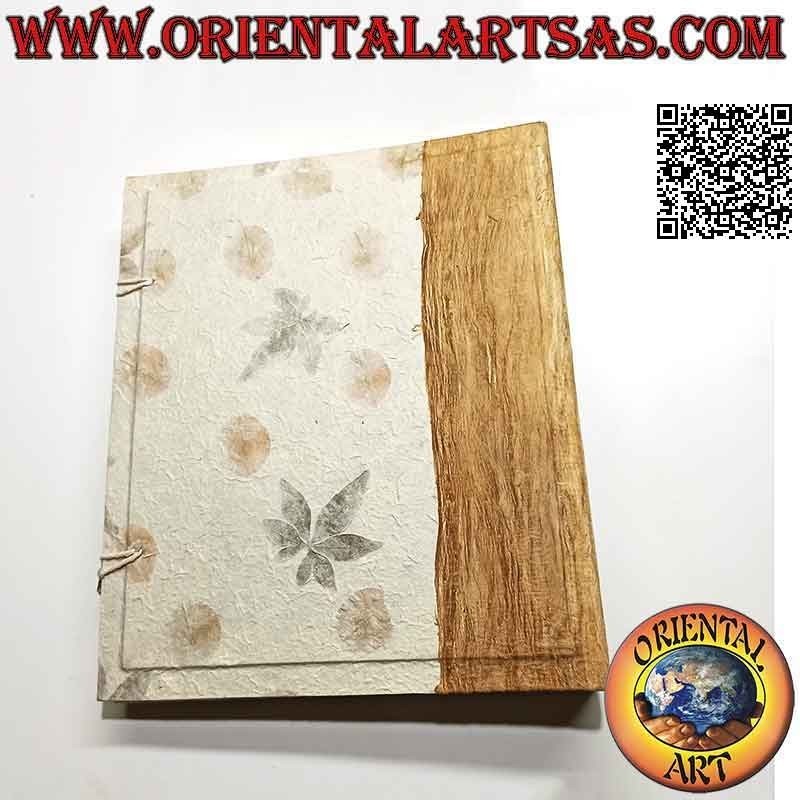 Album photo en papier de riz avec pétales et broderies, 35 cm (38 feuilles et coins)