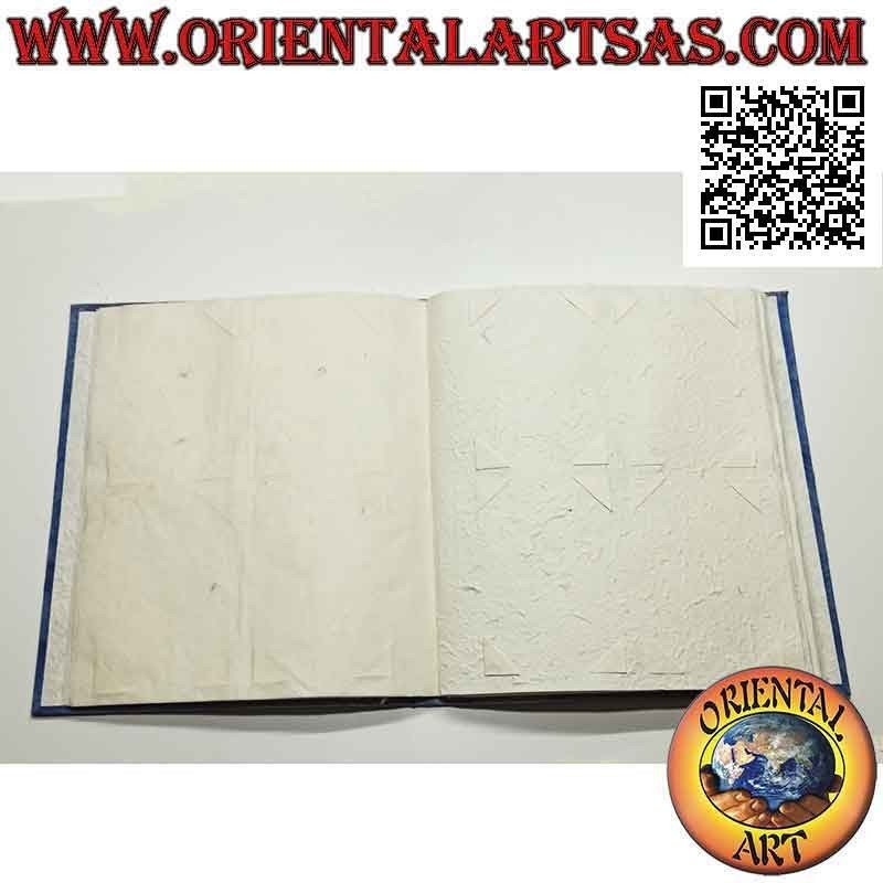 Album fotografico in carta di riso con petali e ricamo, 35 cm (copertina colorata)