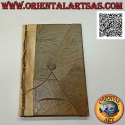 Bound notebook with button...